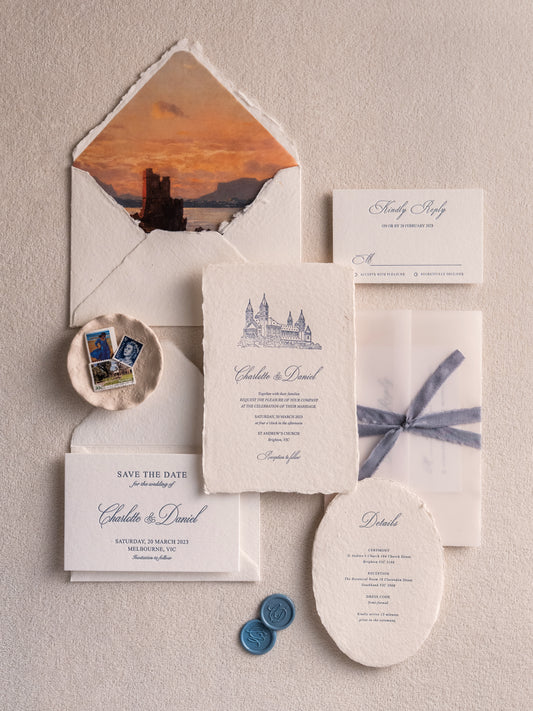 Vesta's Destination Wedding Invitation