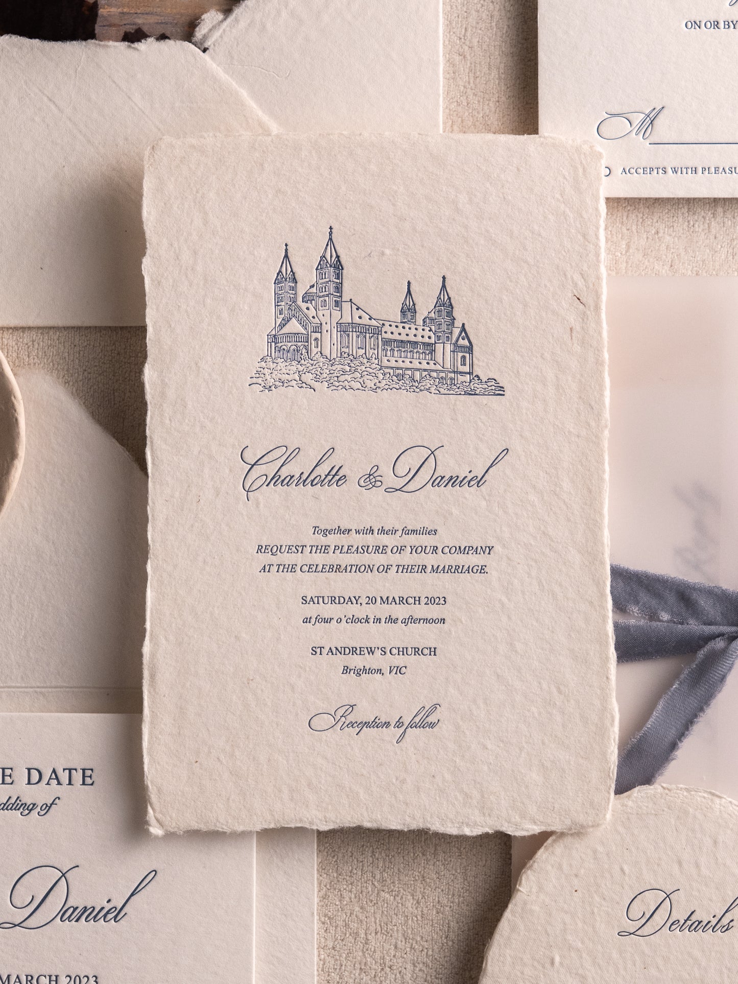 Vesta's Destination Wedding Invitation