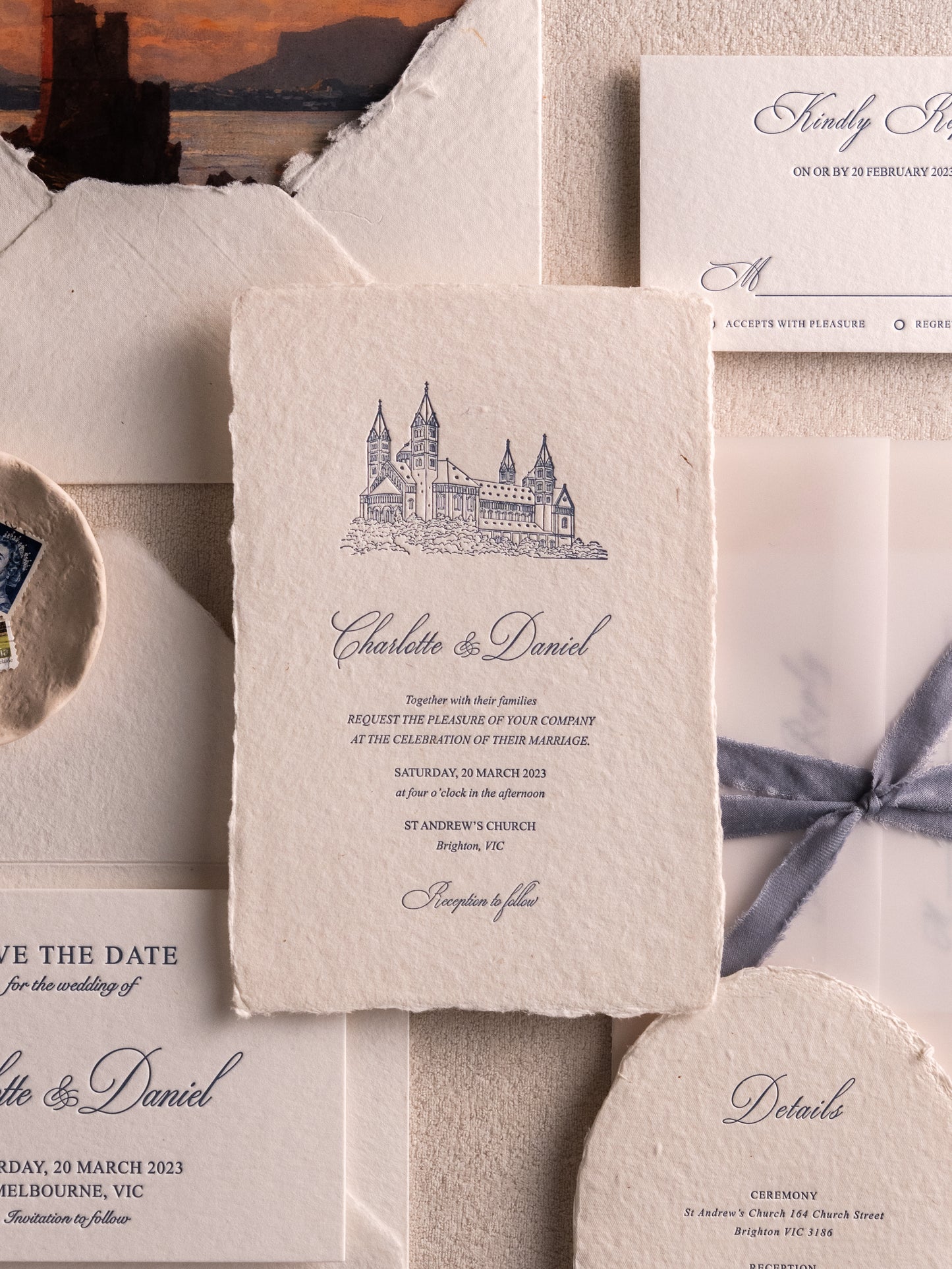 Vesta's Destination Wedding Invitation