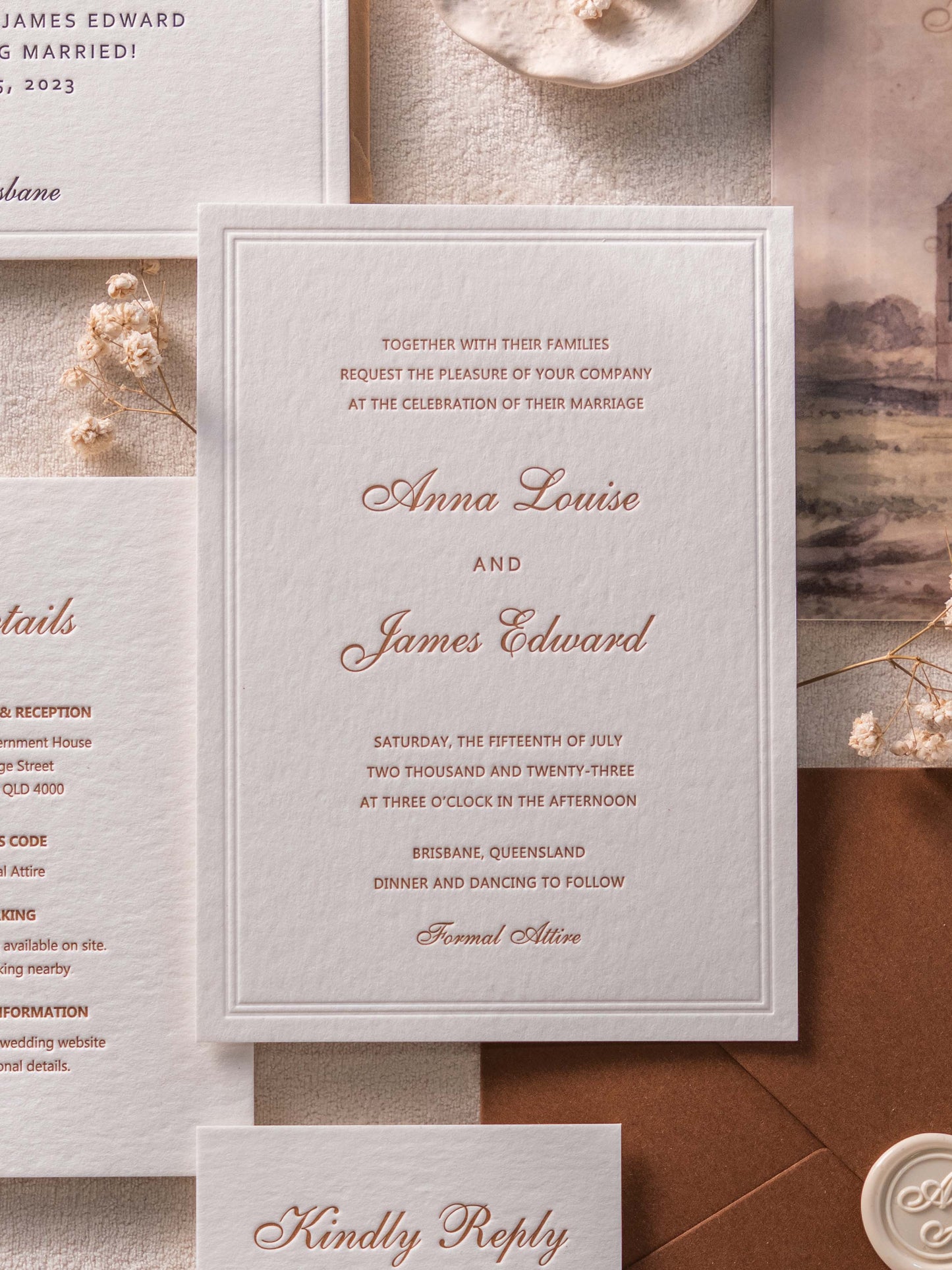Hera’s Vow Classic Wedding Invitation