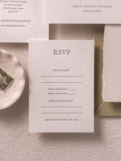 Psyche’s Promise Floral Wedding Invitation