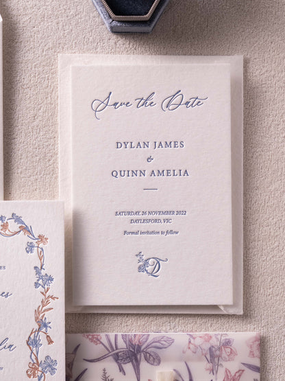 Persephone's Spring Floral Wedding Invitation