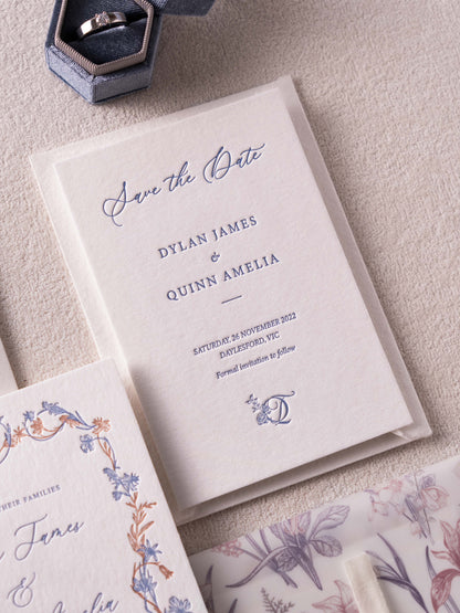 Persephone's Spring Floral Wedding Invitation