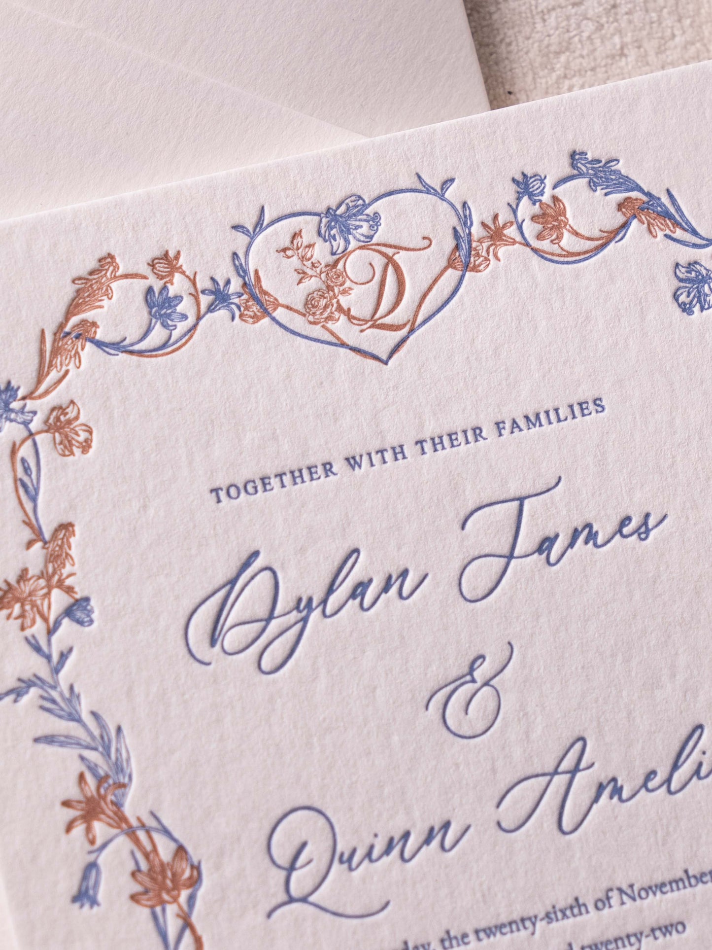 Persephone's Spring Floral Wedding Invitation