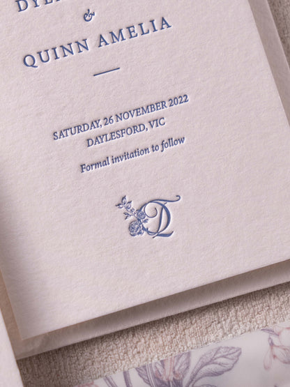 Persephone's Spring Floral Wedding Invitation