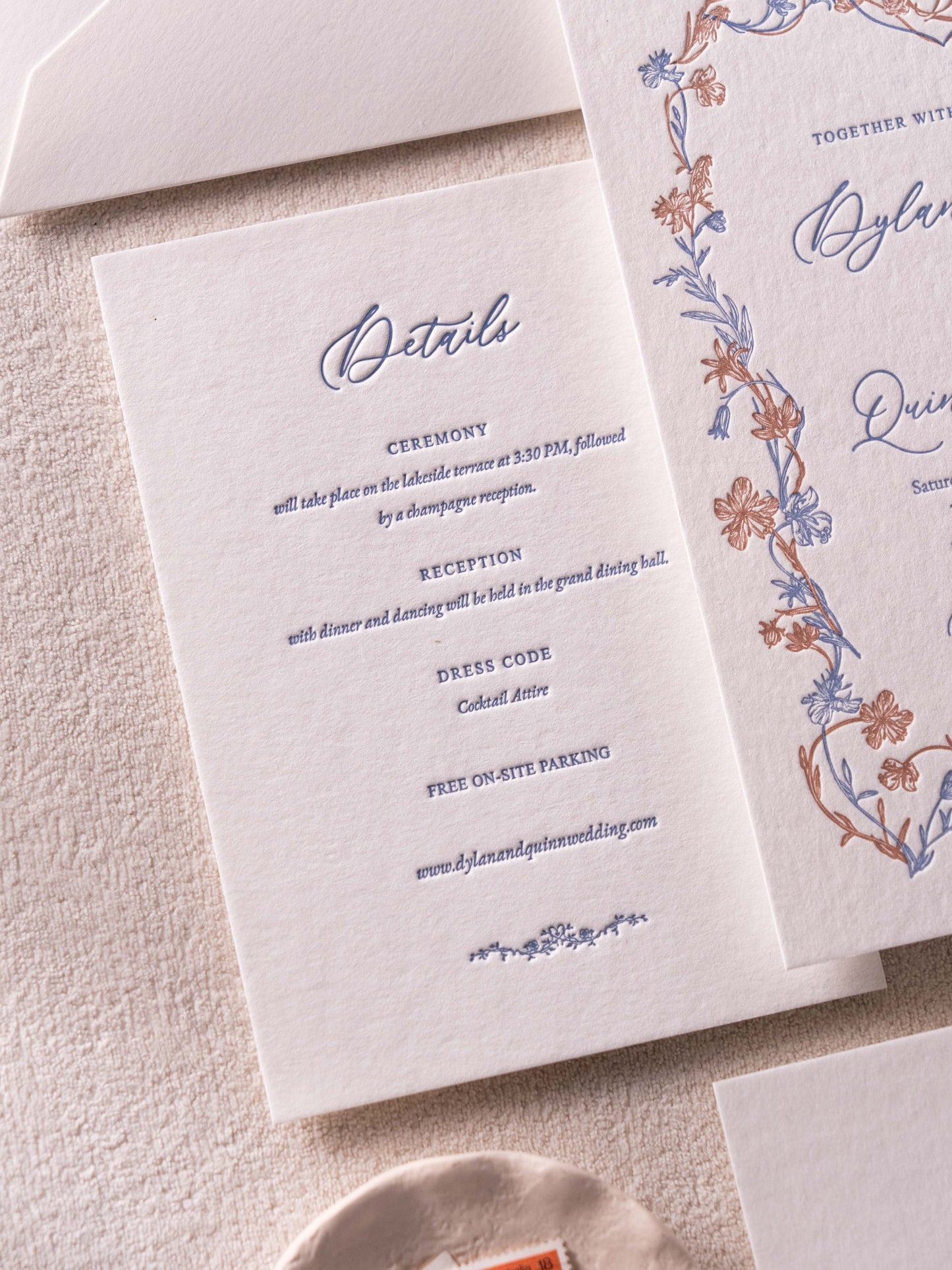Persephone's Spring Floral Wedding Invitation