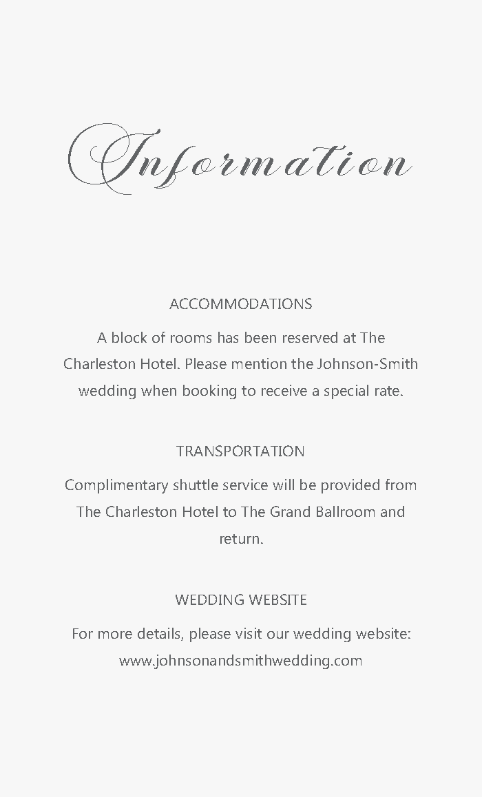 Formal Wedding Invitation Suite