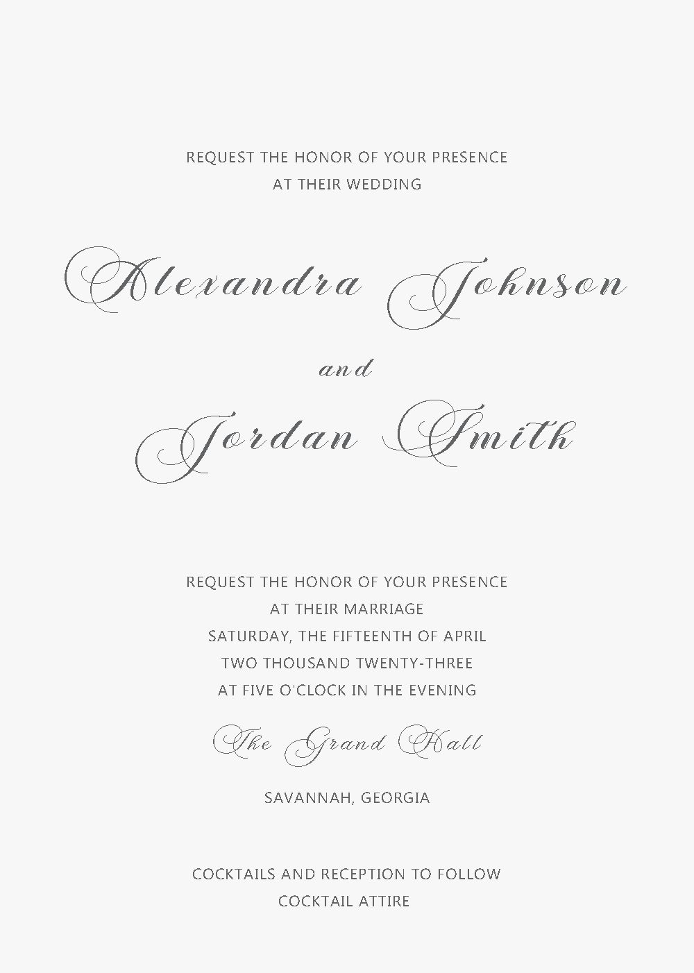 Formal Wedding Invitation Suite