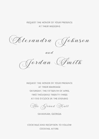 Formal Wedding Invitation Suite