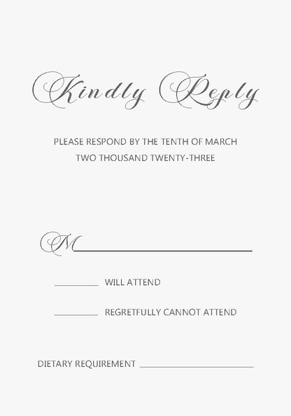 Formal Wedding Invitation Suite