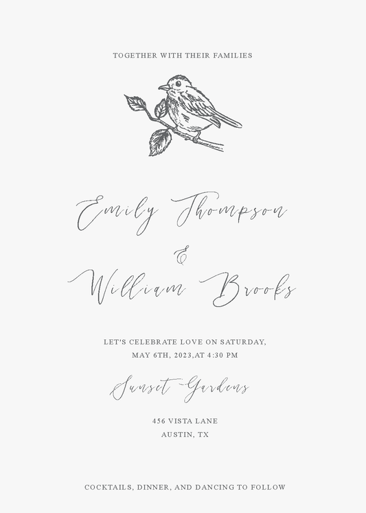 Minimalist Wedding Invitation Suite