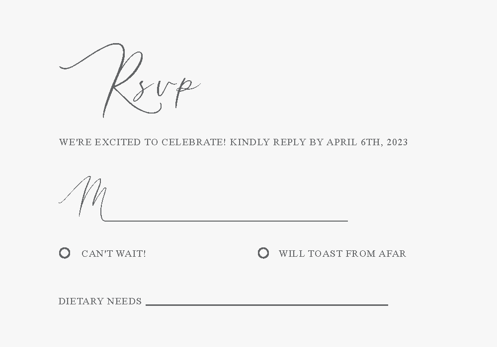 Minimalist Wedding Invitation Suite