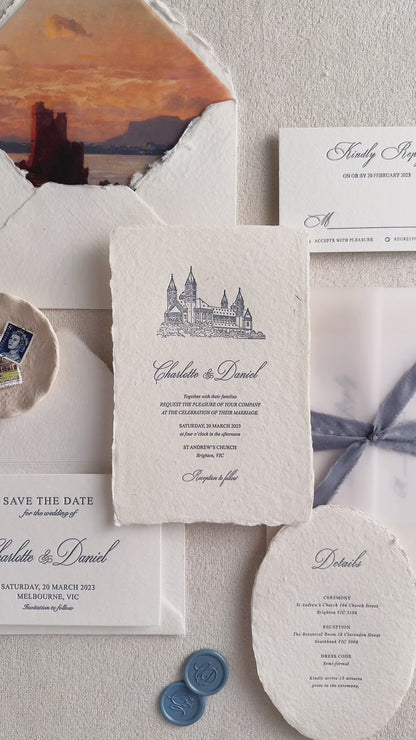 Vesta's Destination Wedding Invitation